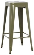 ΣΚΑΜΠΟ BAR ΜΕΤΑΛΛΙΚΟ MELITA ΣΕ DARK OLIVE GREEN  43x43x78 εκ.