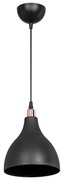 Φωτιστικό οροφής μονόφωτο Lofty pakoworld Ε27 μαύρο Φ18x56εκ