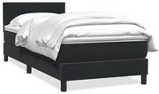 Κρεβάτι Boxspring με Στρώμα Μαύρο 80x220 εκ. Βελούδινο 3316427