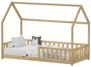 Intrahome Παιδικό κρεβάτι Callan τ.DENALIINA με κιγκλίδωμα Intrahome ξύλο πεύκου σε φυσική απόχρωση 90x190εκ | SKU: INTRAPA-481111121