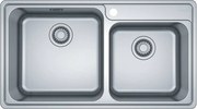 Franke Bell BCX 620-42-35 Ένθετος Νεροχύτης Inox Λείος Μ86xΠ48cm Ασημί