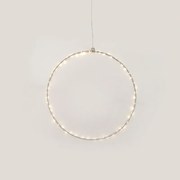 "D30CM SILVER ROUND" 45 ΜΙΝΙ LED ΛΑΜ, WW, ΑΣΗΜΙ ΚΑΛΩΔ. ΧΑΛΚΟΥ,ΑΝΤΑΠΤ.(3VDC),IP44, 3M ΔΙΑΦ ΚΑΛ ACA X064514227