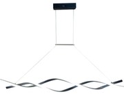 InLight Κρεμαστό φωτιστικό LED 40W 3CCT (by switch on base) σε μαύρο χρώμα D:120cm (6085-BL)