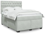 ΚΡΕΒΑΤΙ BOXSPRING ΜΕ ΣΤΡΩΜΑ ΑΝΟΙΧΤΟ ΓΚΡΙ 140X200 ΕΚ. ΒΕΛΟΥΔΙΝΟ 3293236