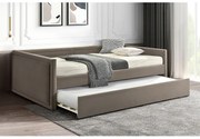 ŁÓŻKO ELMO VELVET 120X200 C. BEŻ /CZARNY BLUVEL 40 DIOMMI-80-3580