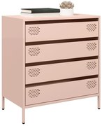 vidaXL Ντουλάπι Ροζ 68x39x73,5 εκ. από Χάλυβα Ψυχρής Έλασης