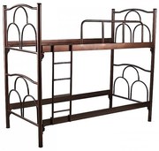 Κουκέτα μεταλλική σε χρώμα καφέ 90x190x170