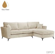 BOEL ΚΑΝΑΠΕΣ ΓΩΝΙΑ ΔΕΞΙΑ BEIGE 280x170xH92cm