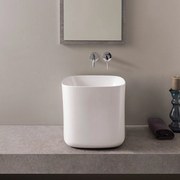 Scarabeo Moon 5503 Πορσελάνινος Νιπτήρας Δαπέδου Λευκός 42 x 42 x h40 εκ.