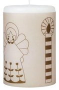 Κερί Fairy Tale Parchment Λευκό/Χρυσό Ø8 x Υ12 εκ BROSTE COPENHAGEN