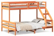 vidaXL Κουκέτα 80x200/140x200 εκ. Καφέ Κεριού από Μασίφ Ξύλο Πεύκου