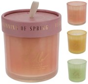 Αρωματικό Κερί CC5072540 Σε χρωματιστό γυάλινο δοχείο με silk printing, 10 x 10 cm, Σε 3 επιλογές χρώματος και αρώματος, orange blossom/peony petal/fr