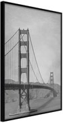 Αφίσα - Bridge in San Francisco II - 40x60 - Μαύρο - Χωρίς πασπαρτού