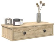 vidaXL Ράφι τοίχου με συρτάρια Δρυς sonoma 60x28x15 cm