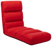 Καρέκλα Δαπέδου Πτυσσόμενη Κόκκινη από Συνθετικό Δέρμα