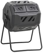 vidaXL Κάδος Κομποστοποίησης Κήπου Μαύρος 73 x 64 x 95 εκ. 160 Λίτρων