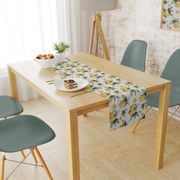 Τραβέρσα Αλέκιαστη Lemon 457 White-Yellow DimCol 40Χ180 40x180cm Βαμβάκι-Πολυέστερ