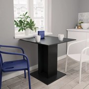 Τραπεζαρία Μαύρη 80 x 80 x 75 εκ. από Επεξ. Ξύλο
