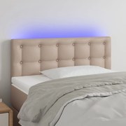 vidaXL Κεφαλάρι Κρεβατιού LED Καπουτσίνο 80x5x78/88 εκ. Συνθετ. Δέρμα
