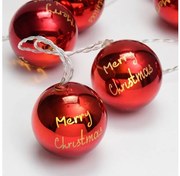 Διακοσμητικά Λαμπάκια Με Χρονοδιακόπτη 10xLED 0,45W 3xAA IP20 3000K Aca-X061011301-Κόκκινο X061011301