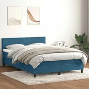 ΚΡΕΒΑΤΙ BOXSPRING ΜΕ ΣΤΡΩΜΑ ΣΚΟΥΡΟ ΜΠΛΕ 140X210 ΕΚ. ΒΕΛΟΥΔΙΝΟ 3316693