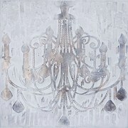 Πίνακας Καμβάς Πολυέλαιος 15-00-19168 80x80x3cm Cream Marhome Τετράγωνοι Canvas