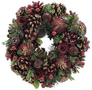 Χριστουγεννιάτικο Στεφάνι Με Κόκκινα Berries Φ30cm