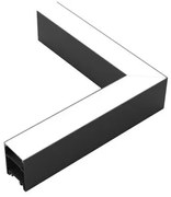 Σύνδεσμος Γραμμικού Φωτιστικού Γωνία LED 8W 3000K L004-BL Inlight-L004-BL-Μαύρο L004-BL