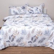 Σεντόνια Υπέρδιπλα (Σετ) Anna Riska Satin 4005 Λευκό,Μπλε ΧΩΡΙΣ ΛΑΣΤΙΧΟ 230x260