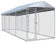 vidaXL Κλουβί Σκύλου Εξωτερικού Χώρου 760 x 190 x 225 εκ. με Στέγαστρο