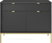 Μπουφές Nova Ανθρακί+χρυσό 104x39x83cm