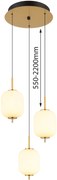 Φωτιστικό Κρεμαστό Globo Lighting EWALD 15217-3 3000K