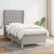 ΚΡΕΒΑΤΙ BOXSPRING ΜΕ ΣΤΡΩΜΑ ΑΝΟΙΧΤΟ ΓΚΡΙ 80X200 ΕΚ. ΥΦΑΣΜΑΤΙΝΟ 3128717