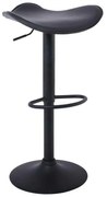 SADDLE Σκαμπό BAR, Μέταλλο Βαφή Μαύρο, Pvc Μαύρο, Ρύθμιση Ύψους, Περιστρεφόμενο 45x43x58/64-79/85cm