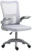 Καρέκλα γραφείου εργασίας Annalise pakoworld mesh γκρι 57x53x100εκ