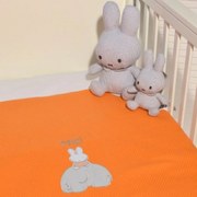 Κουβέρτα Βρεφική Des.13 Πικέ Orange Miffy Κούνιας 100x140cm 100% Βαμβάκι