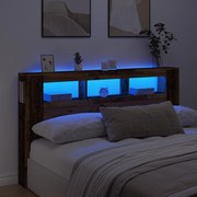 LED κεφαλάρι Παλιό ξύλο 180x18,5x103,5 cm Κατασκευασμένο ξύλο 857690