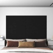 vidaXL Πάνελ Τοίχου 12 τεμ. Μαύρο 90x15 εκ. 1,62 μ² Βελούδινα