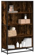 Βιβλιοθήκη καπνιστή βελανιδιά 80,5x35x139 cm Ξύλινη κατασκευή - Καφέ