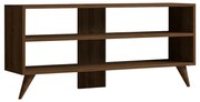 Έπιπλο τηλεόρασης Prestige pakoworld σε καρυδί απόχρωση 120x29,6x50εκ