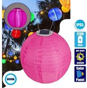 Ηλιακό Φωτιστικό Φαναράκι IP65 Υφασμάτινο LED 1W Globostar 71596 Φούξια