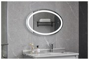 Καθρέπτης Μπάνιου LED IP44 Λευκό Ovale LED 77-0120 Gloria-77-0120-Λευκό 77-0120