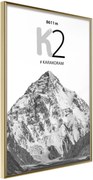 Αφίσα - Peaks of the World: K2 - 40x60 - Χρυσό - Χωρίς πασπαρτού