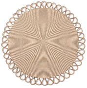 Στρογγυλό Χαλί Καλοκαιρινό (Φ120) Silk Fashion 1911-16 Beige