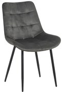 Καρέκλα Berne βελούδο σε ανθρακί απόχρωση 53x62x84εκ 4αδα 53x62x84 εκ.