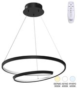 Φωτιστικό οροφής Rexon led μέταλλο μαύρο Φ49x12εκ 49x49x12 εκ.