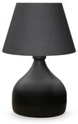 MICKEY 204-0059 Μοντέρνο Eπιτραπέζιο Φωτιστικό Μονόφωτο 1 x E27 IP20 Μαύρο Μέταλλο με Μαύρο Ύφασμα-Μ22 x Π22 x Υ30cm Globostar 204-0059 Μαύρο