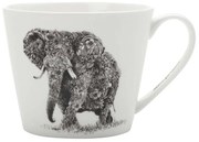 Κούπα African Elephant Marini Ferlazzo DX0510 450ml Black-White Maxwell &amp; Williams Porcelain