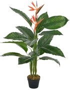 vidaXL Στρελίτζια Τεχνητή Κόκκινη 100 εκ. με Γλάστρα