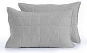 Ζεύγος Μαξιλαροθήκες Καπιτονέ (52x72) Nef-Nef Homeware Elements Olympia Grey
